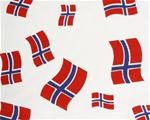 Norske Flag trykt på bomuld